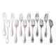 Box of 12 cake forks in silver-plated Louis XV style