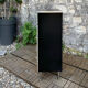 Chiffonnier vintage noir satiné et poignées chromées 1970
