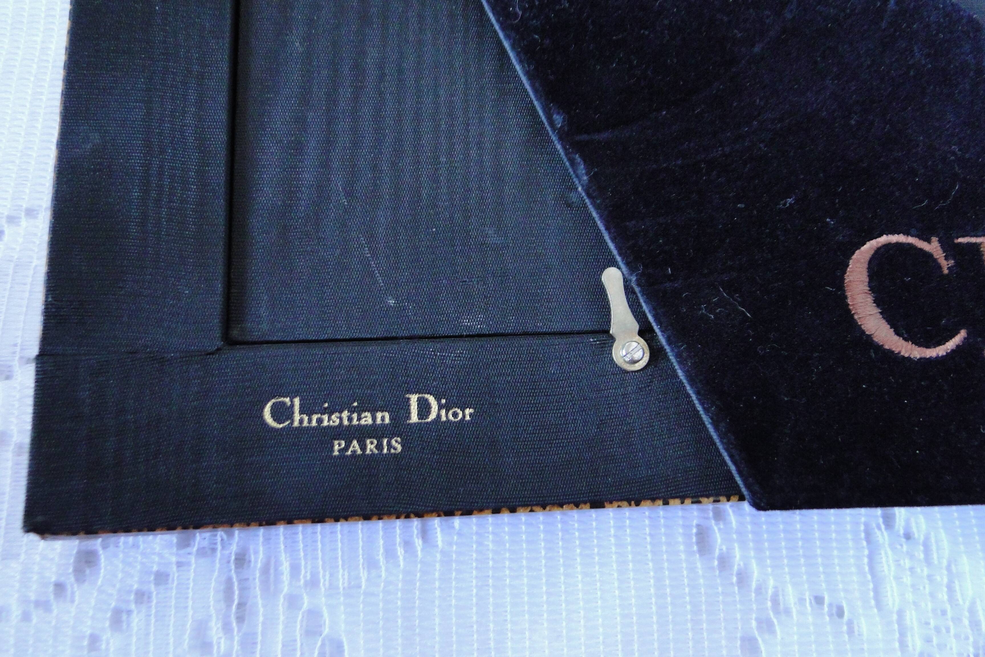Antique photo holder frame to stand christian dior leopard style print