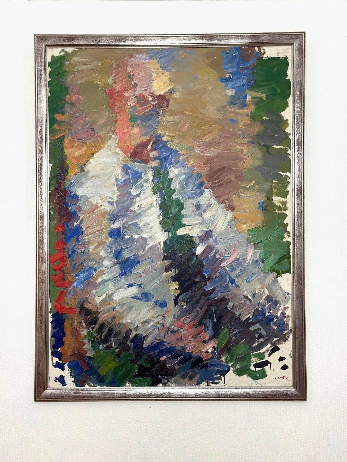 Swedish Oil on Canvas – “Sitting Man” by Bengt Crantz