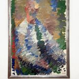 Swedish Oil on Canvas – “Sitting Man” by Bengt Crantz