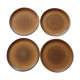 4 flat plates in Longchamp stoneware