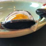 Paris ceramic dish with slip decoration, by Suzy Coste