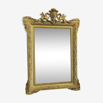 Old Napoleon III mirror decorated with a griffin