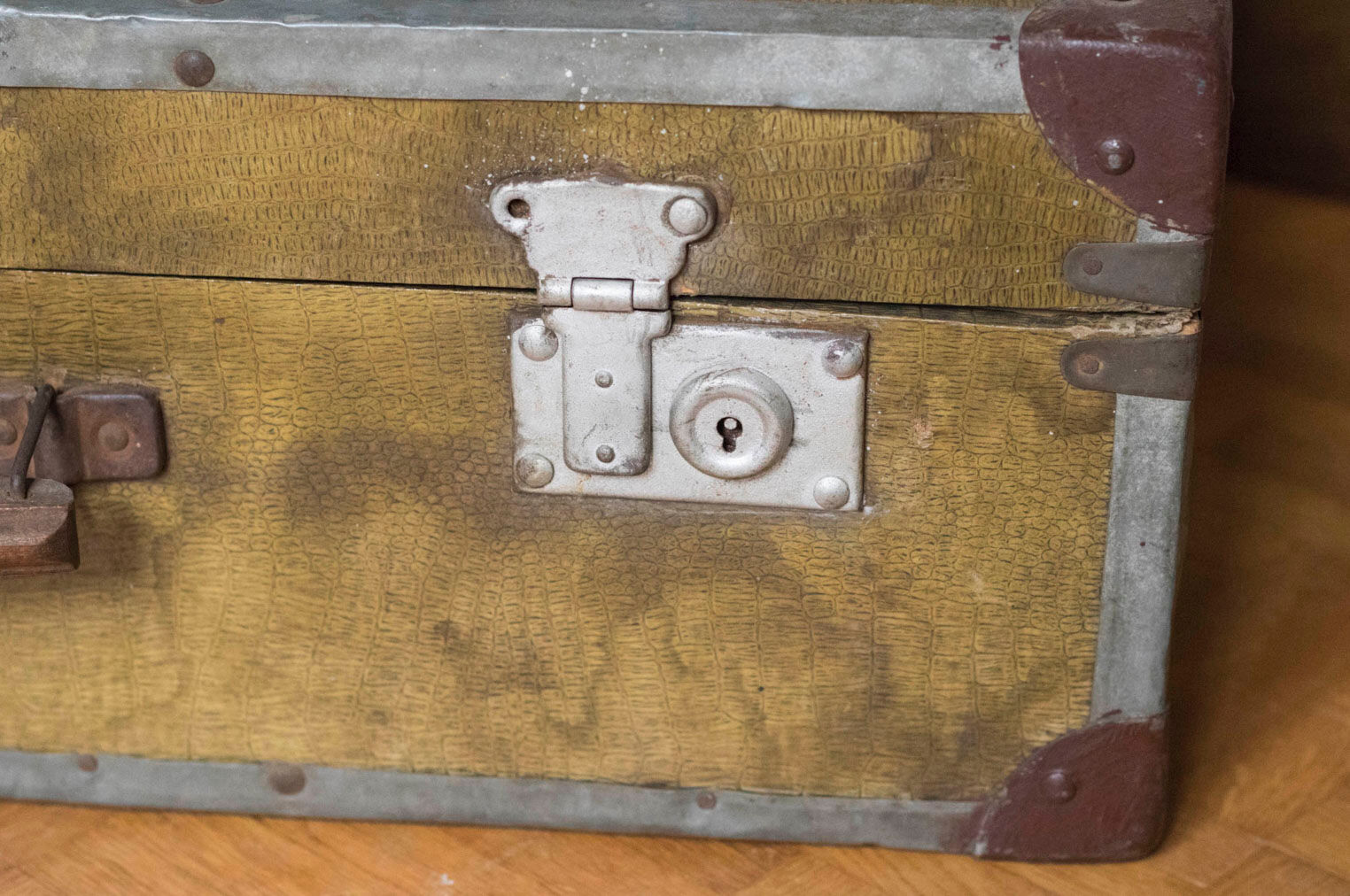 Antique suitcase - vintage travel trunk