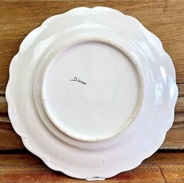 6 anciennes assiettes à dessert Desvres Fourmaintraux Rouen modèle Dinan 2