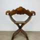 Chaise Florentine Savonarole pliante, bois, style renaissance