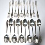 Set of 20 cutlery DEETJEN 100 modernist 1960 - 10 forks and 10 spoons 18.5cm
