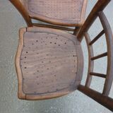 Pair of chairs bistro clear patina