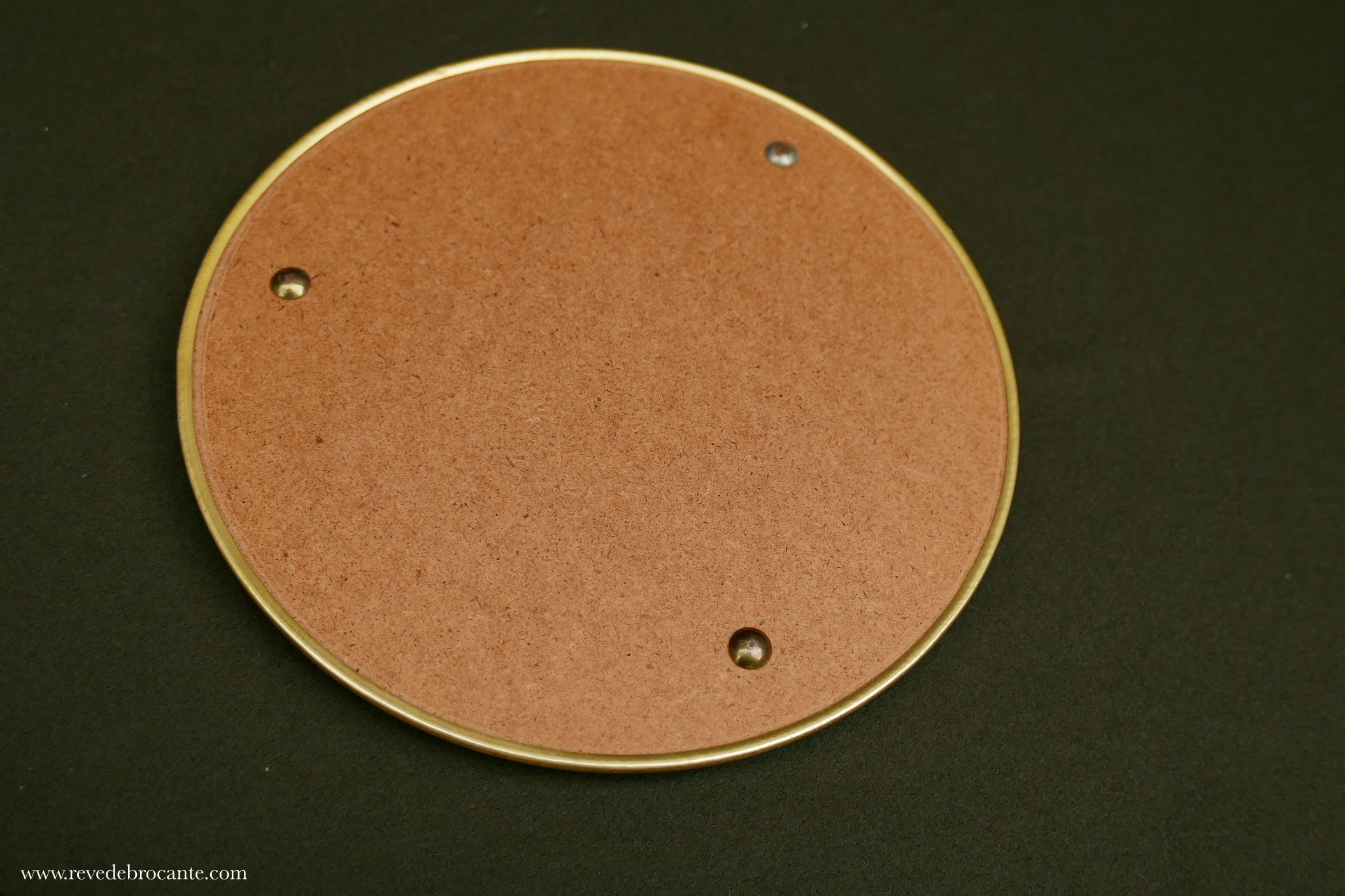 Tray round mirror vintage