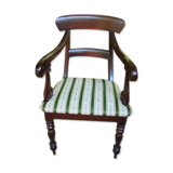 Ancient English mahogany armchair