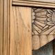 Parisian art deco glass cabinet in raw wood