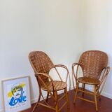 Paire de fauteuils vintage