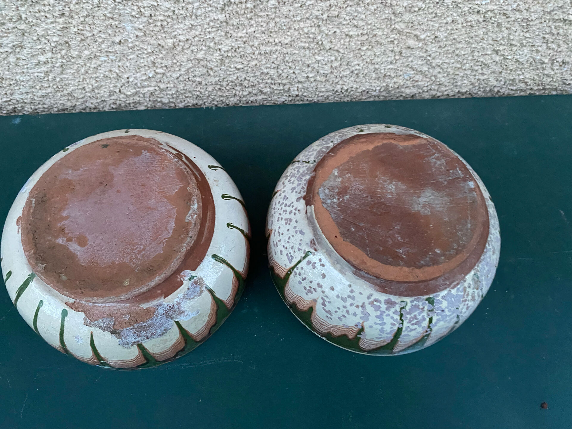 Pair of Glazed Terracotta Bowls – Rustic Charm