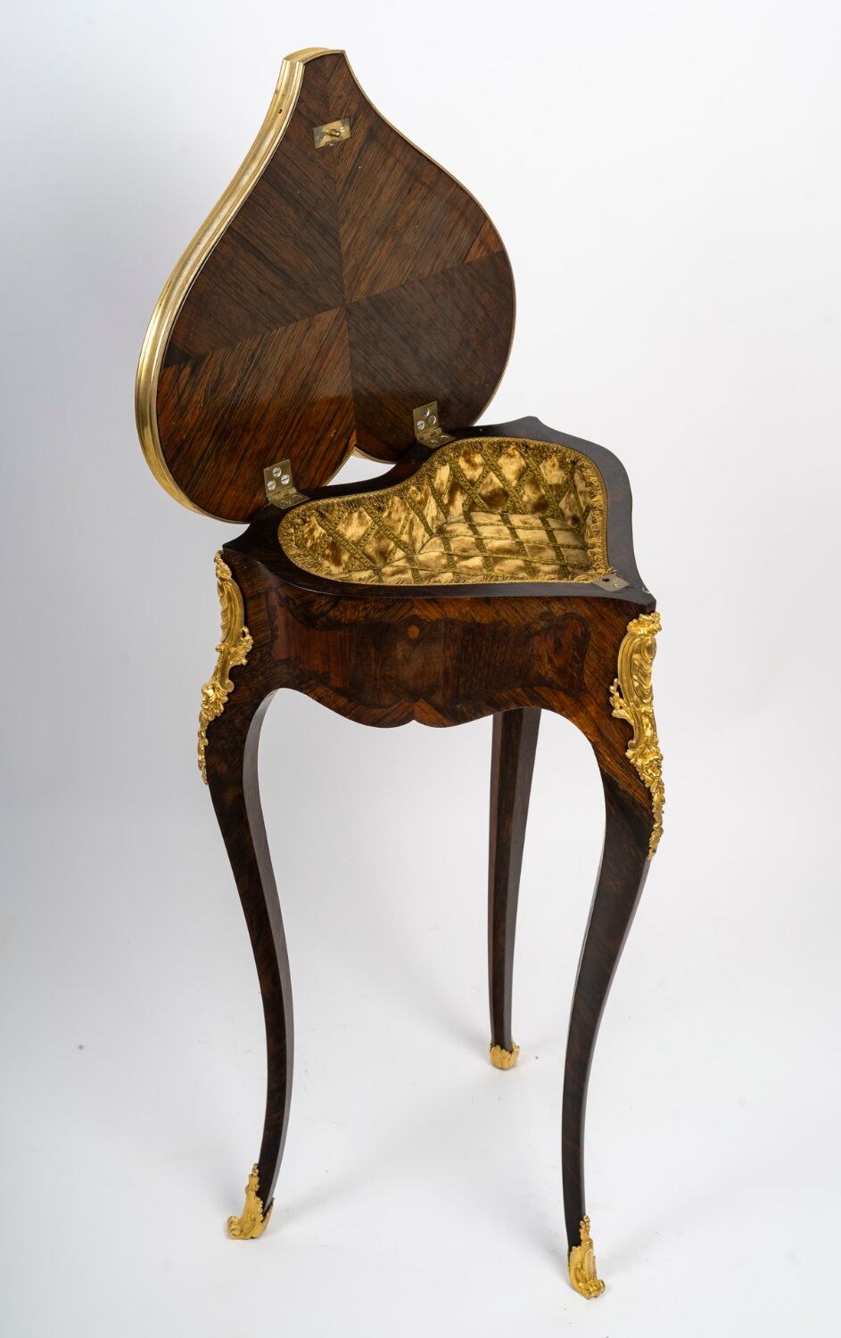 Table "Heart" in Louis XV style, Attributed to Maison Krieger, Circa 18