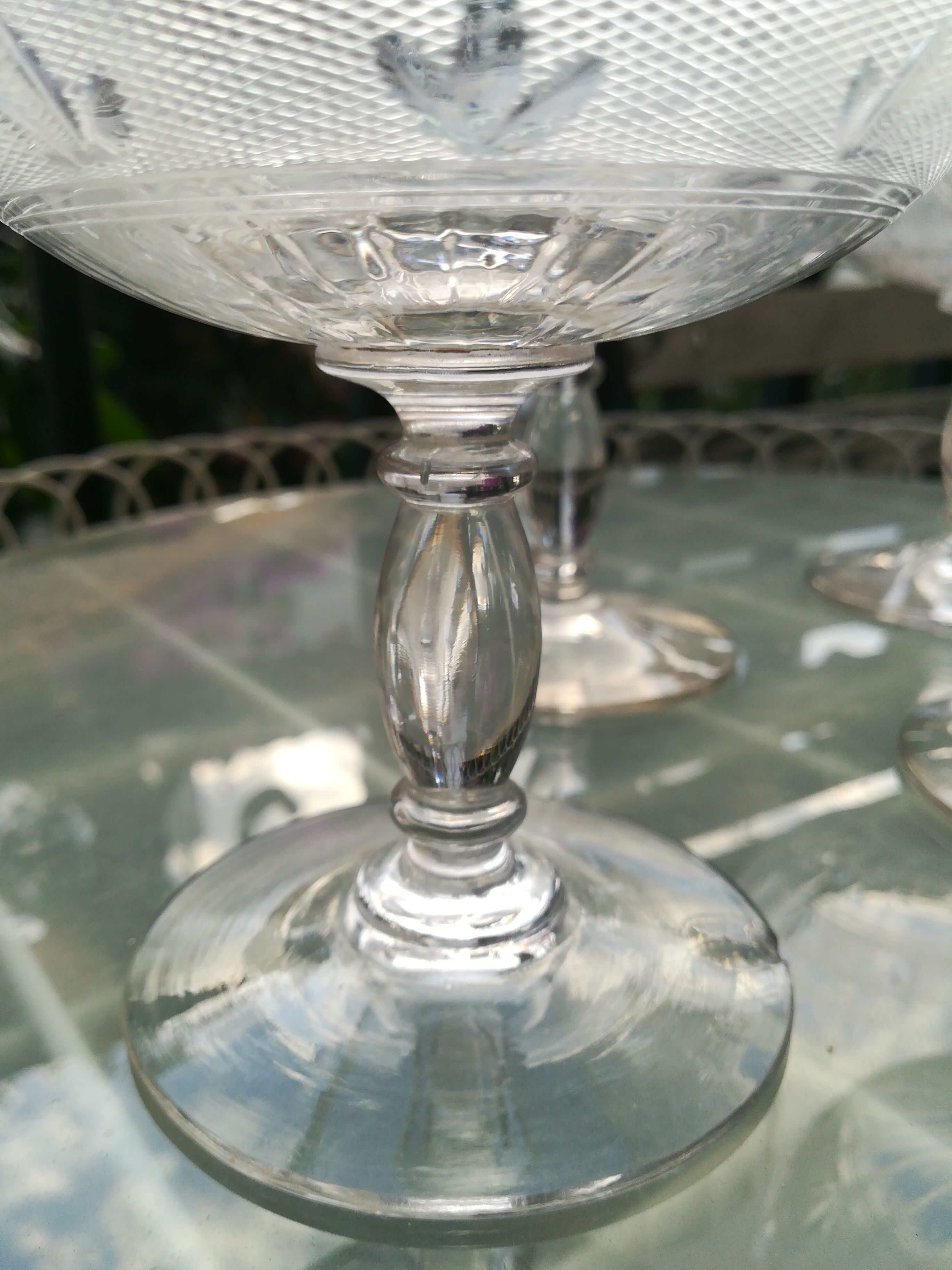 Old champagne glasses