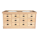 Furniture with 2 basins in raw wood