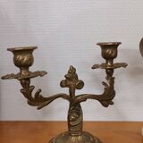 Ancien chandelier en laiton massif