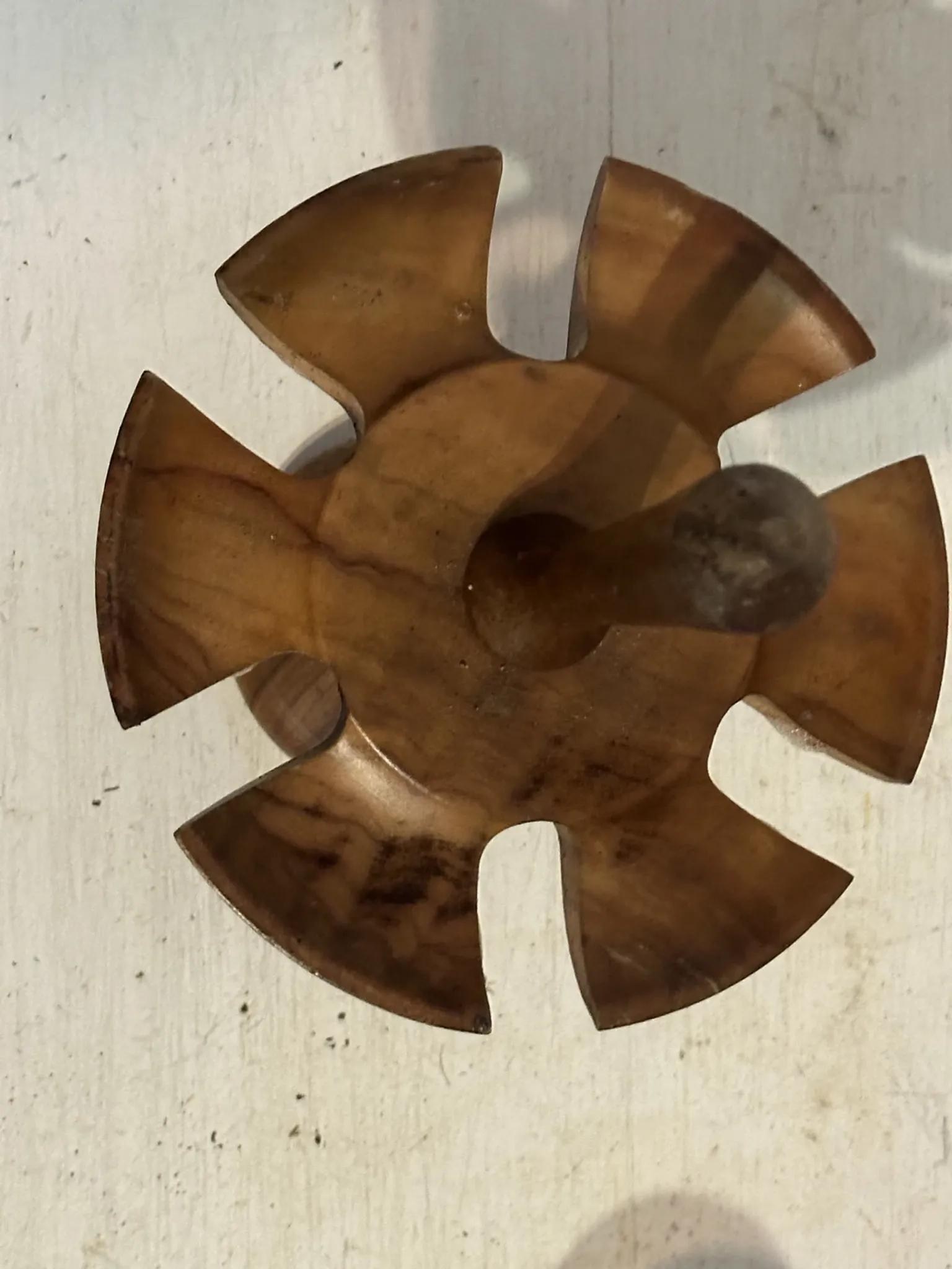 Porte-coquetiers vintage en bois tourné – 6 pièces – Années 50