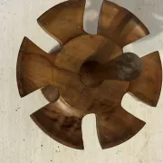 Porte-coquetiers vintage en bois tourné – 6 pièces – Années 50