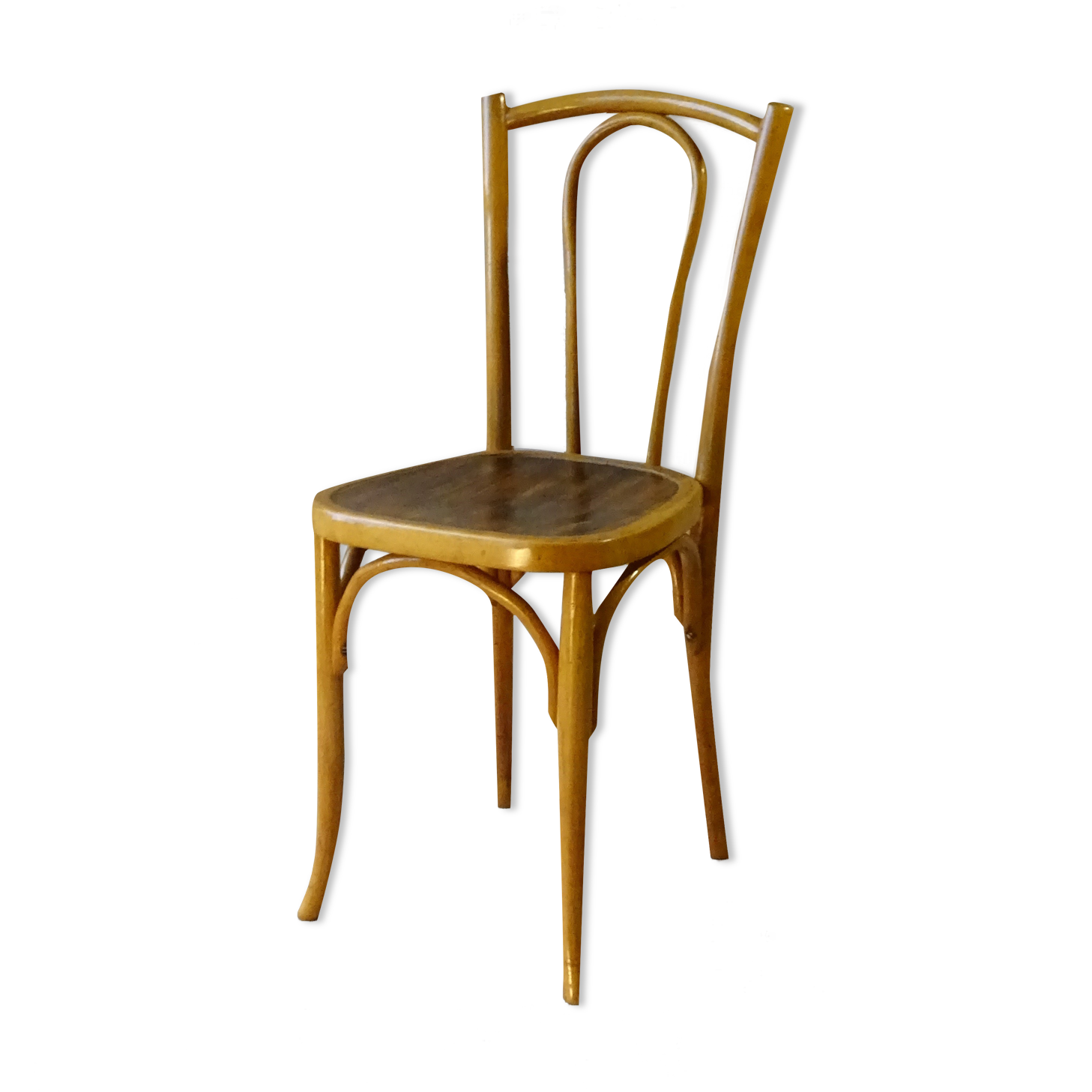 Chaise de bistrot Japy N°56,1925 assise bois