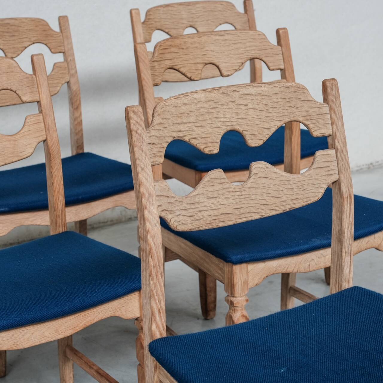 Henning Kjaernulf Oak Danish Mid-Century Dining Chairs
