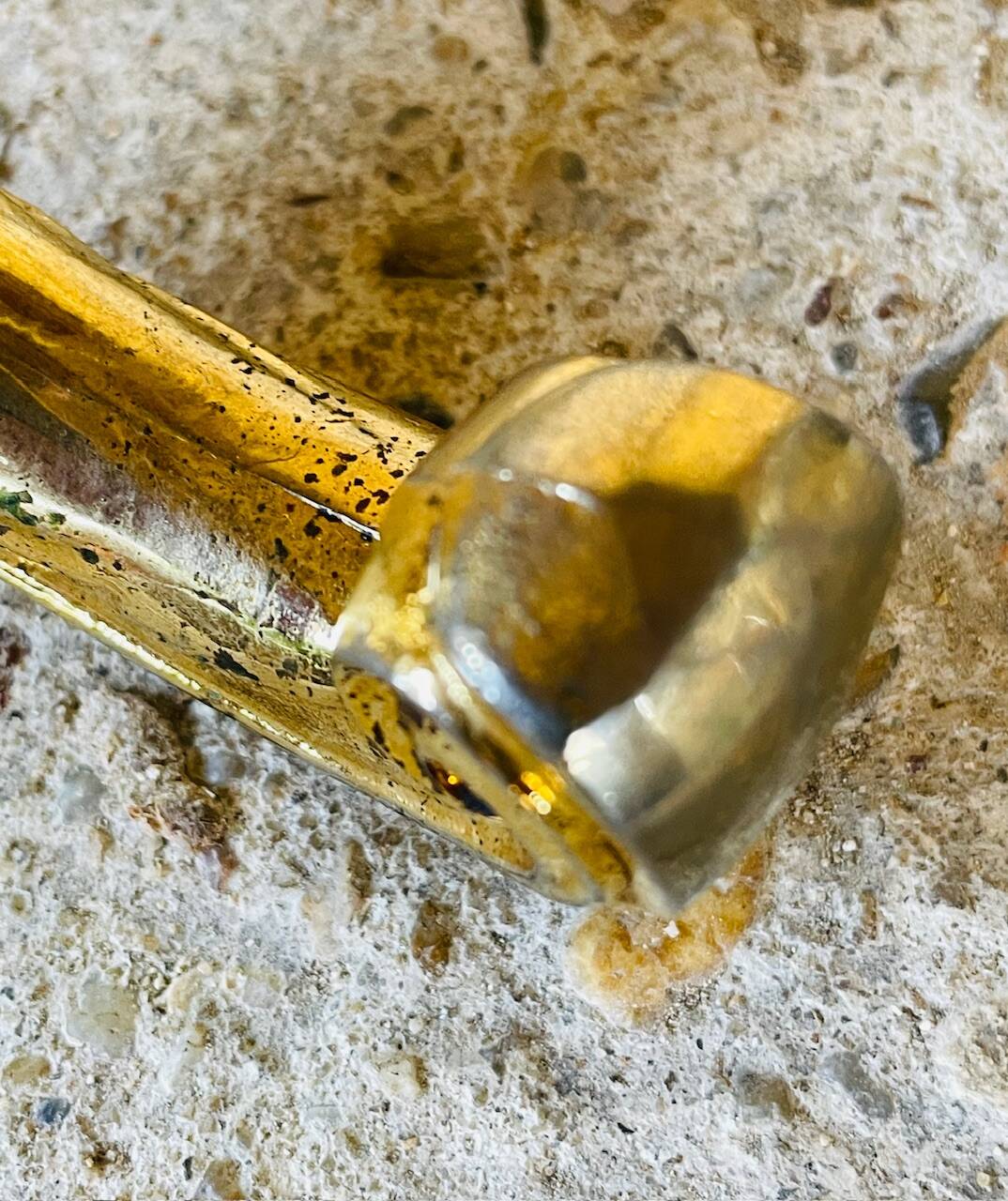 Vintage brass floor lamp, tripod circa 1960s