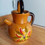 Pitcher jug vase enamelled ceramic Camarès