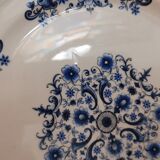 Set of 8 old dessert plates in French earthenware Moulin des Loups from the 50s