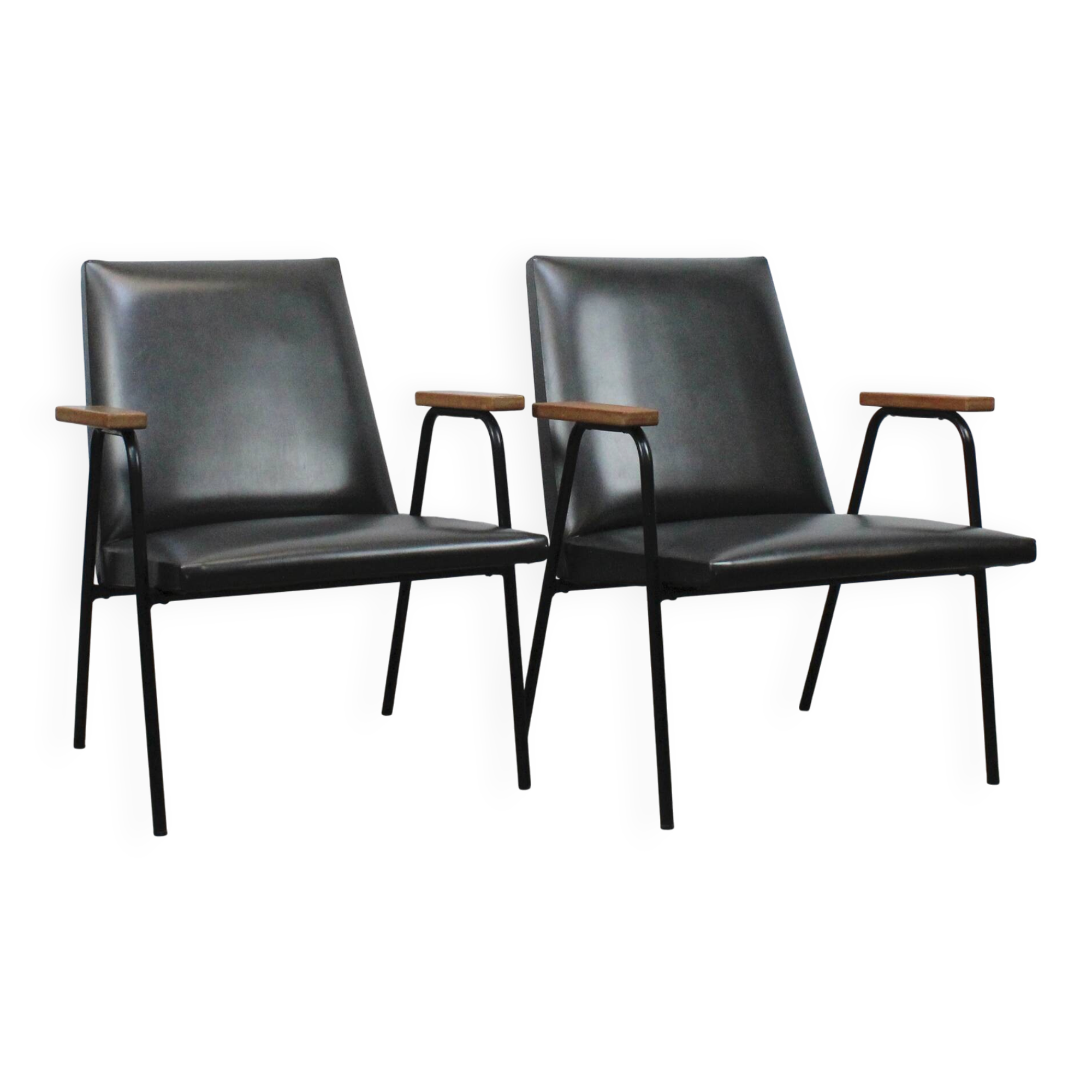 Pair of "Robert" armchairs by Pierre Guariche for Meurop 1960s