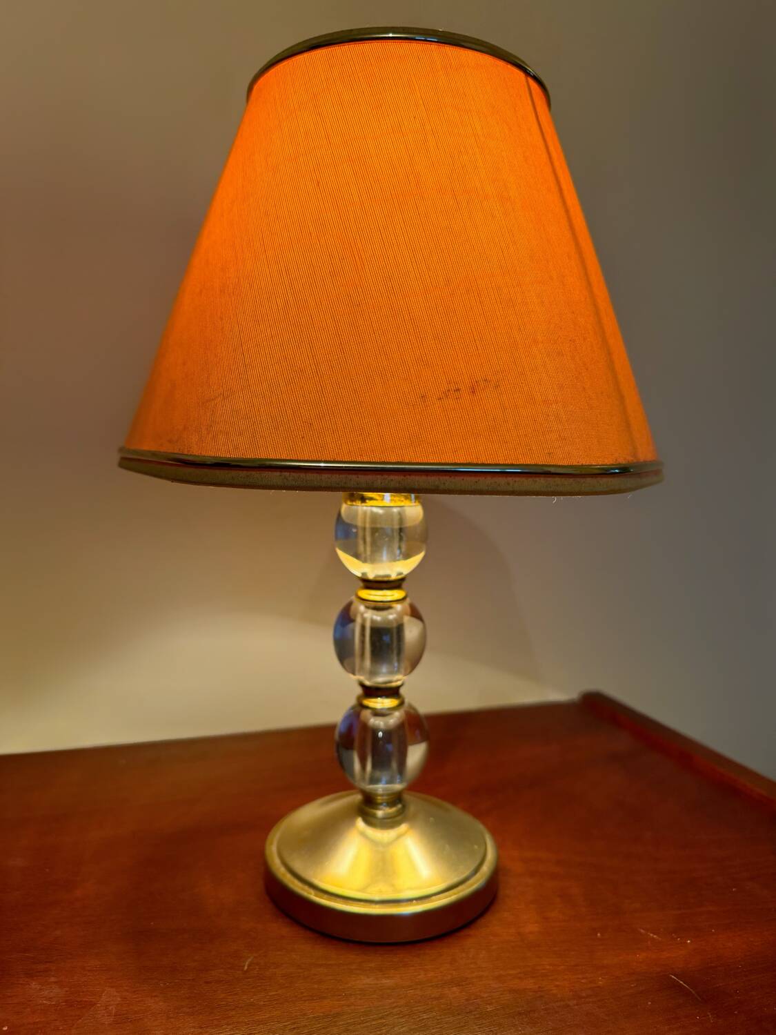 Adnet style glass ball lamp from the 60s