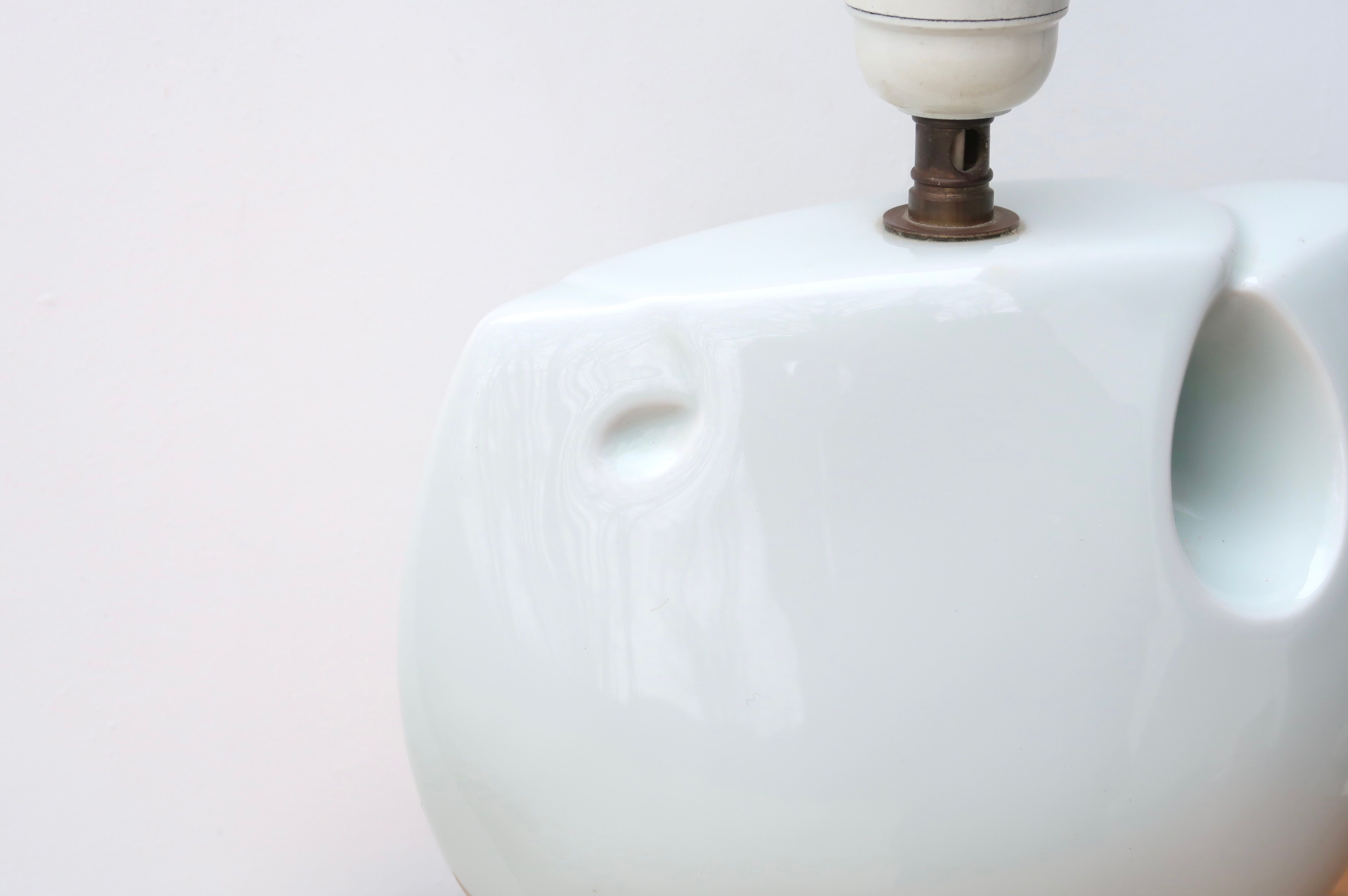 Freeform porcelain lamp from Virebent, 70s