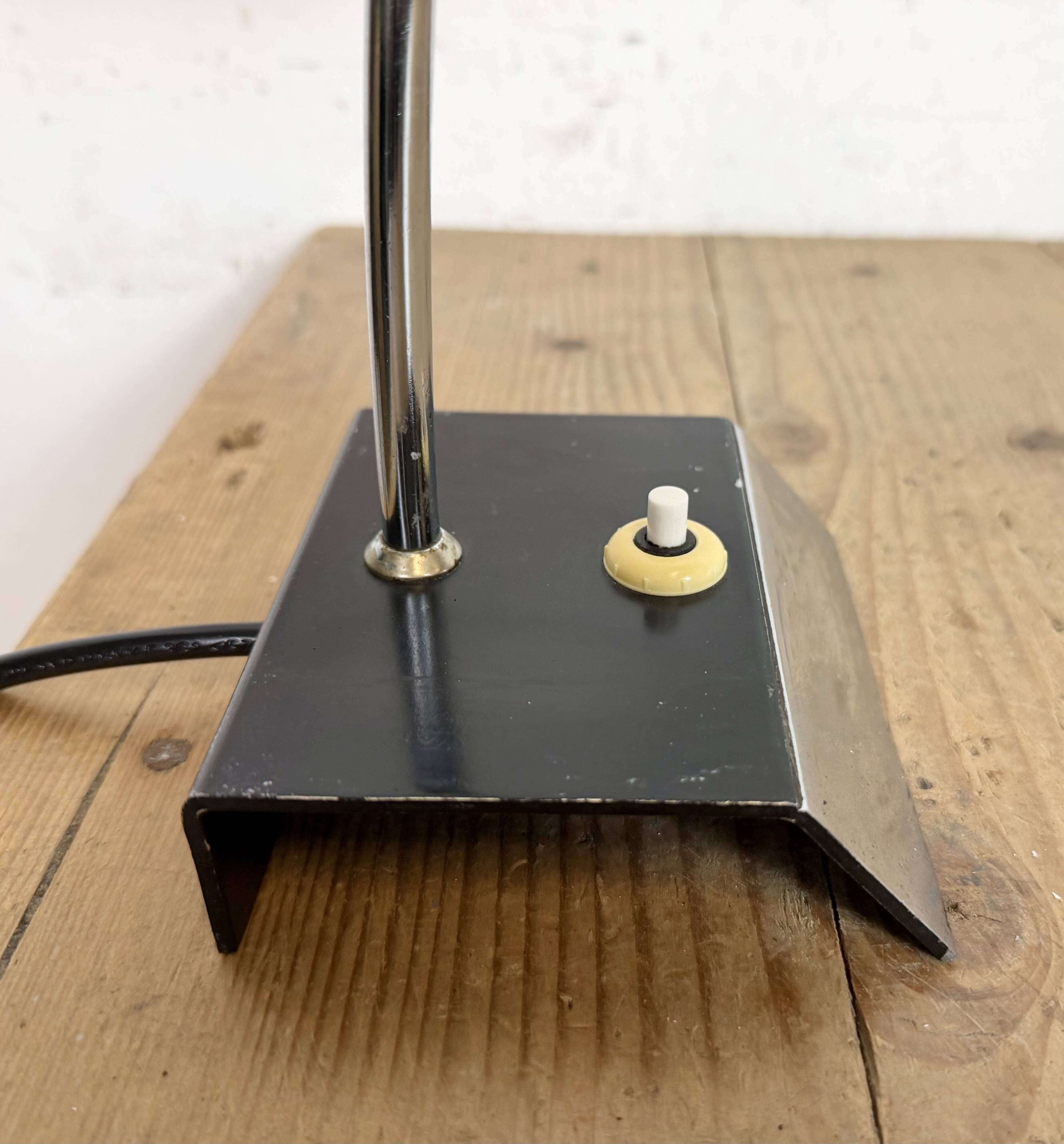 Vintage Black Table Lamp by Josef Hůrka for Napako, 1960s