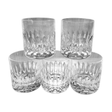 5 St. Louis Crystal Whisky Glasses
