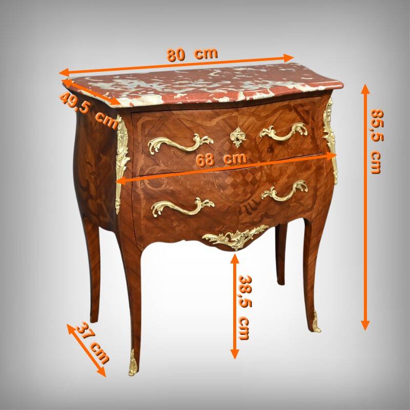 Mahogany chest of drawers, Louis XV style – 1st part of the 20th century