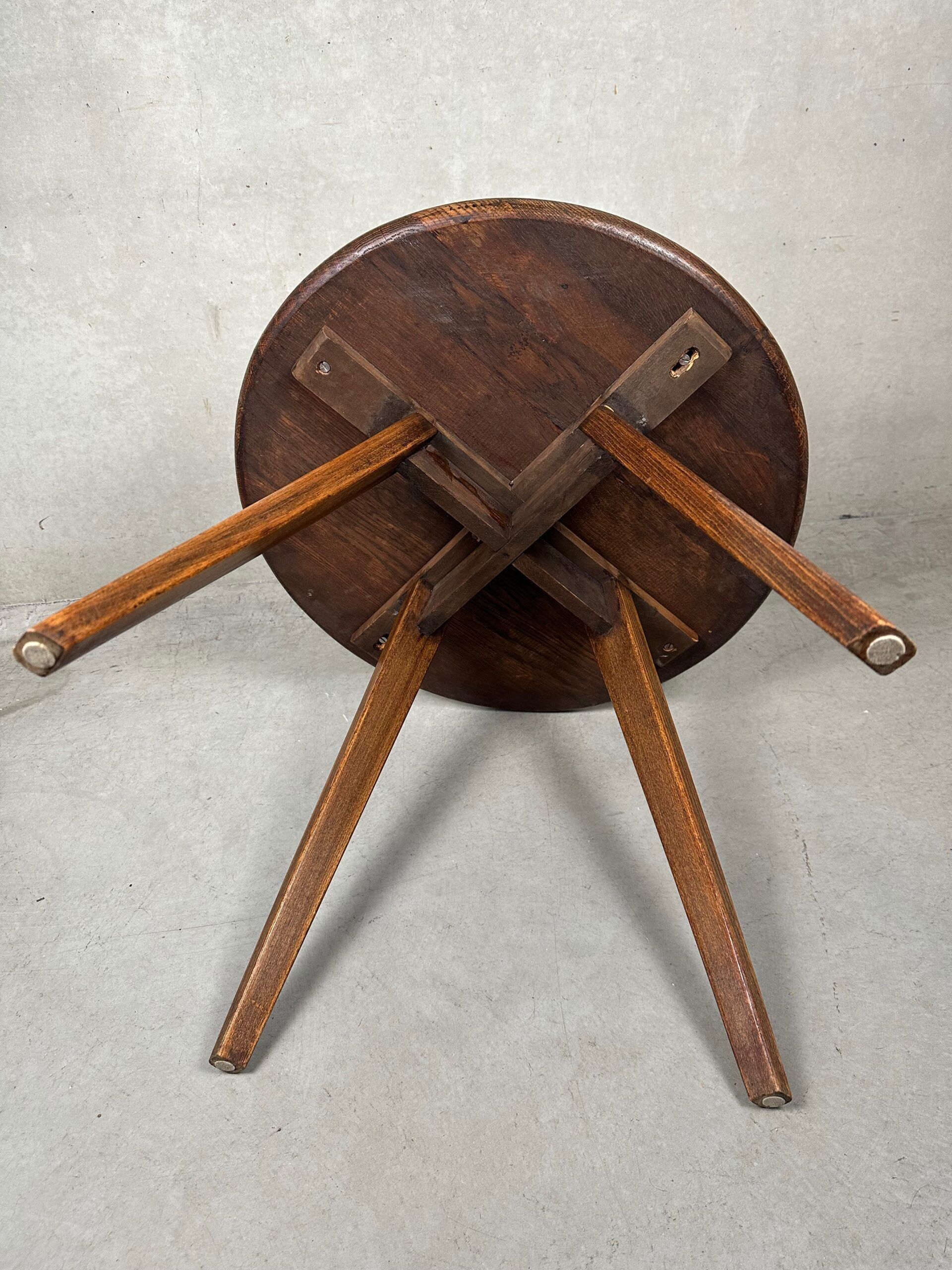 Vintage 'japandi' side table – oak