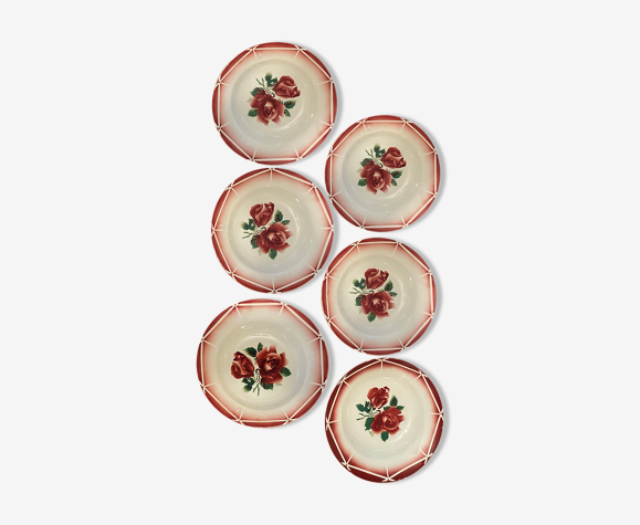 Lot assiettes creuses Digoin modèle Cibon