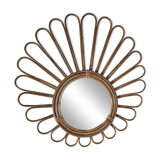 Rattan mirror from the 60s