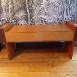 Mini enfilade teck et tissu, 2 tiroirs
