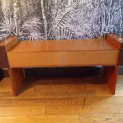 Mini enfilade teck et tissu, 2 tiroirs