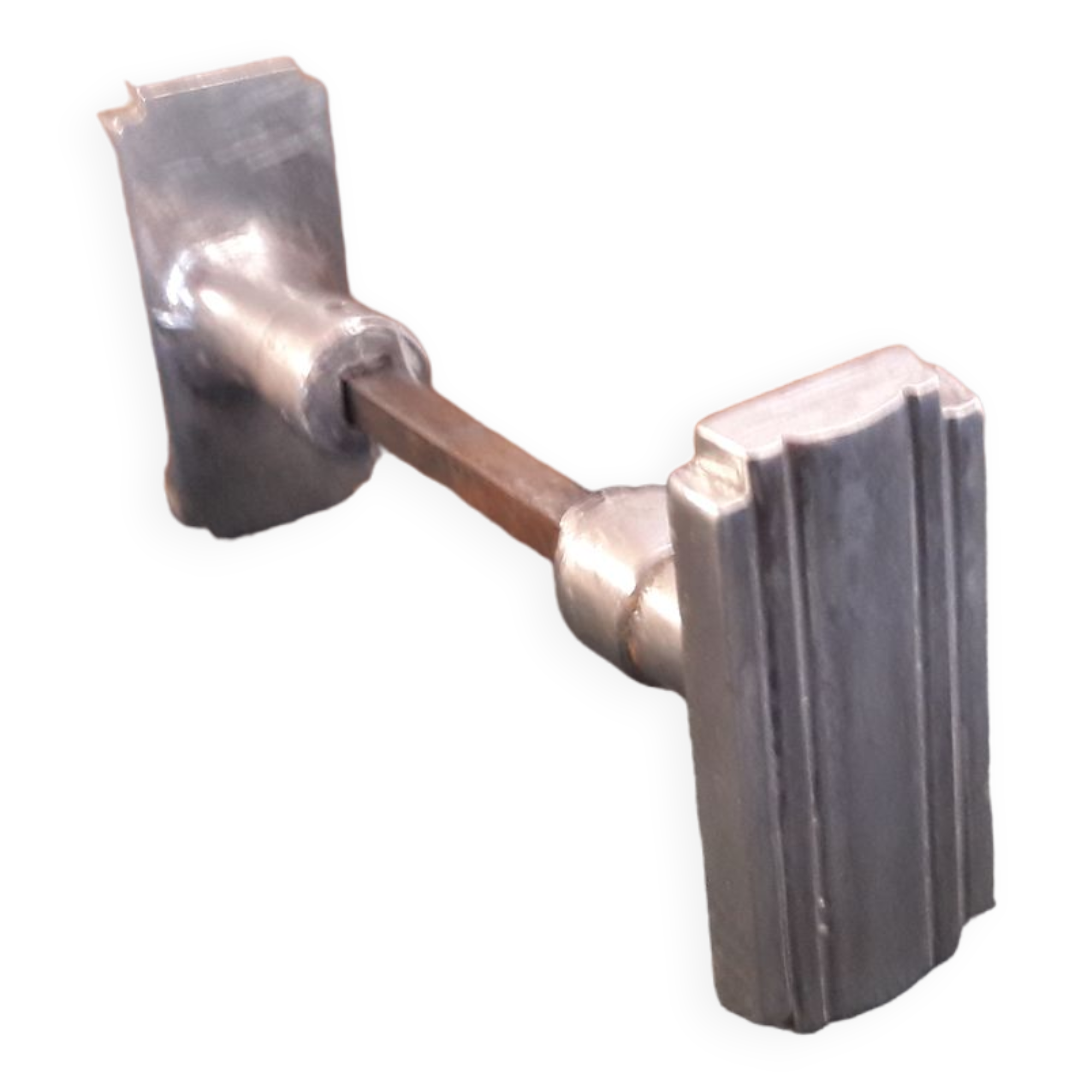 Une paire de poignée aluminium art deco