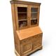 Showcase secretary with two bodies, English, in raw pine – around 1900