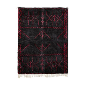 Tapis marocain moderne noir