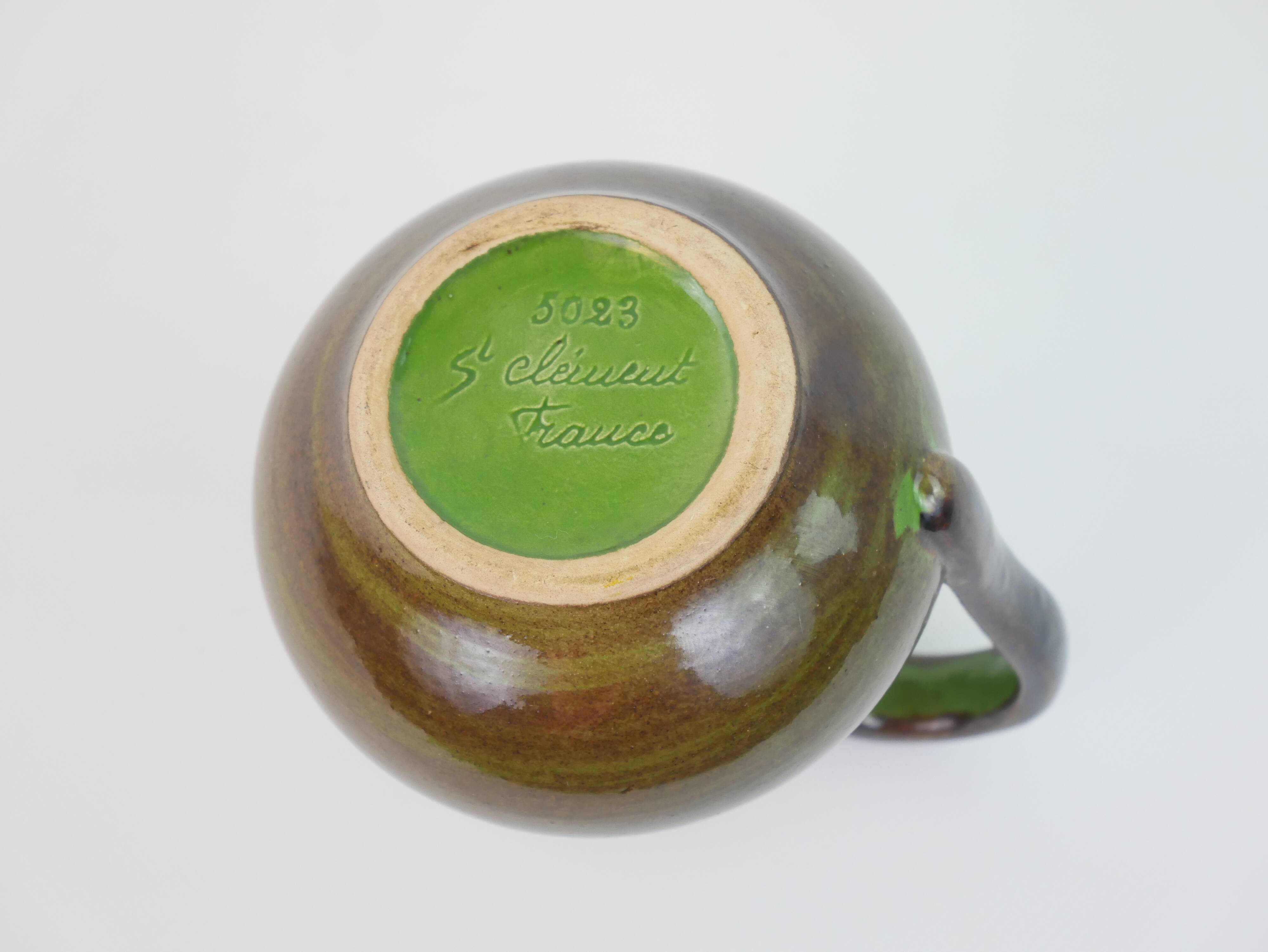 Petite verseuse / Saucière Saint Clément verte