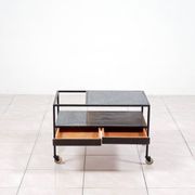 Chariot de bar en mosaïque par Herbert Hirche pour Rosenthal
