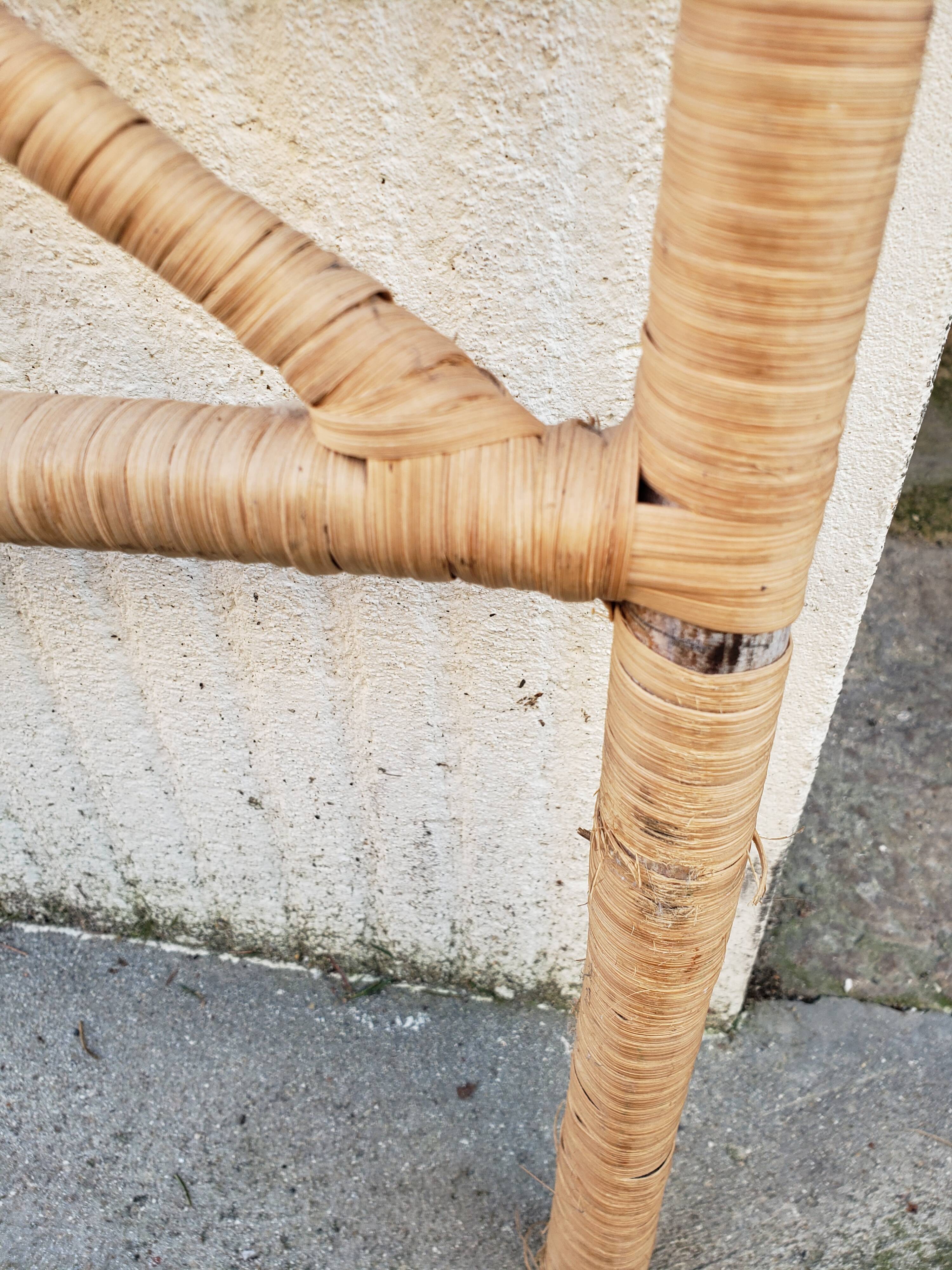 Peacock rattan headboard one person