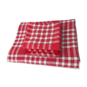 Rectangular tablecloth and 6 vintage red and white vichy checkered towels