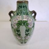 Saint-Amand hamage earthenware vase