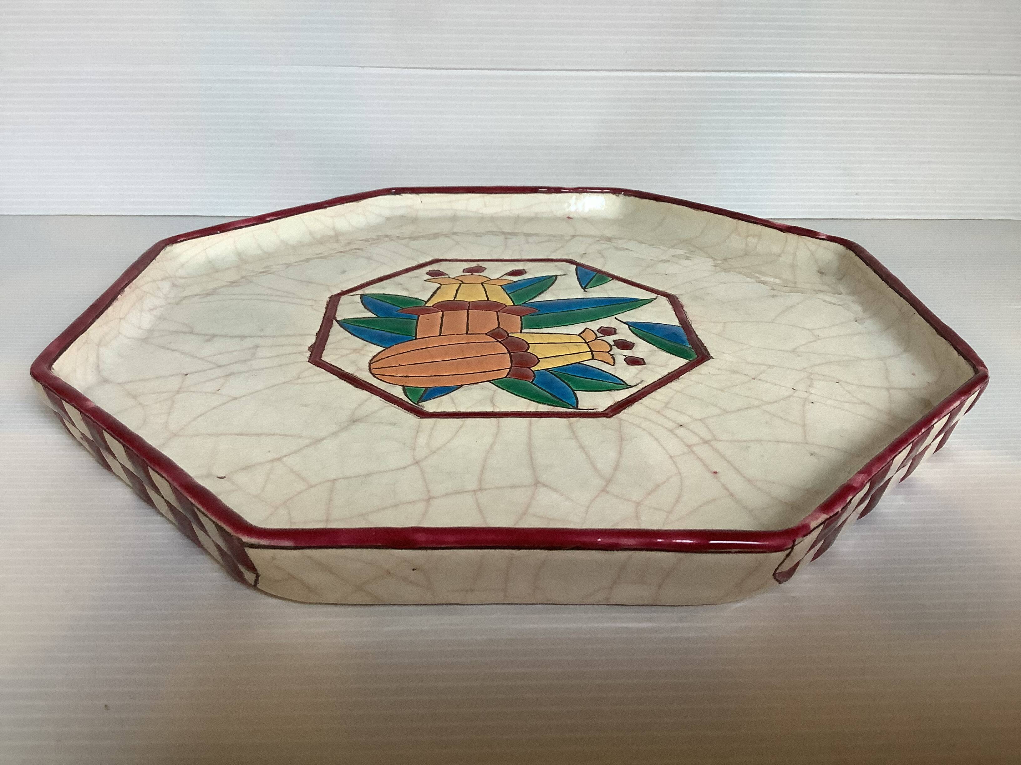 Longwy octagonal tray dish