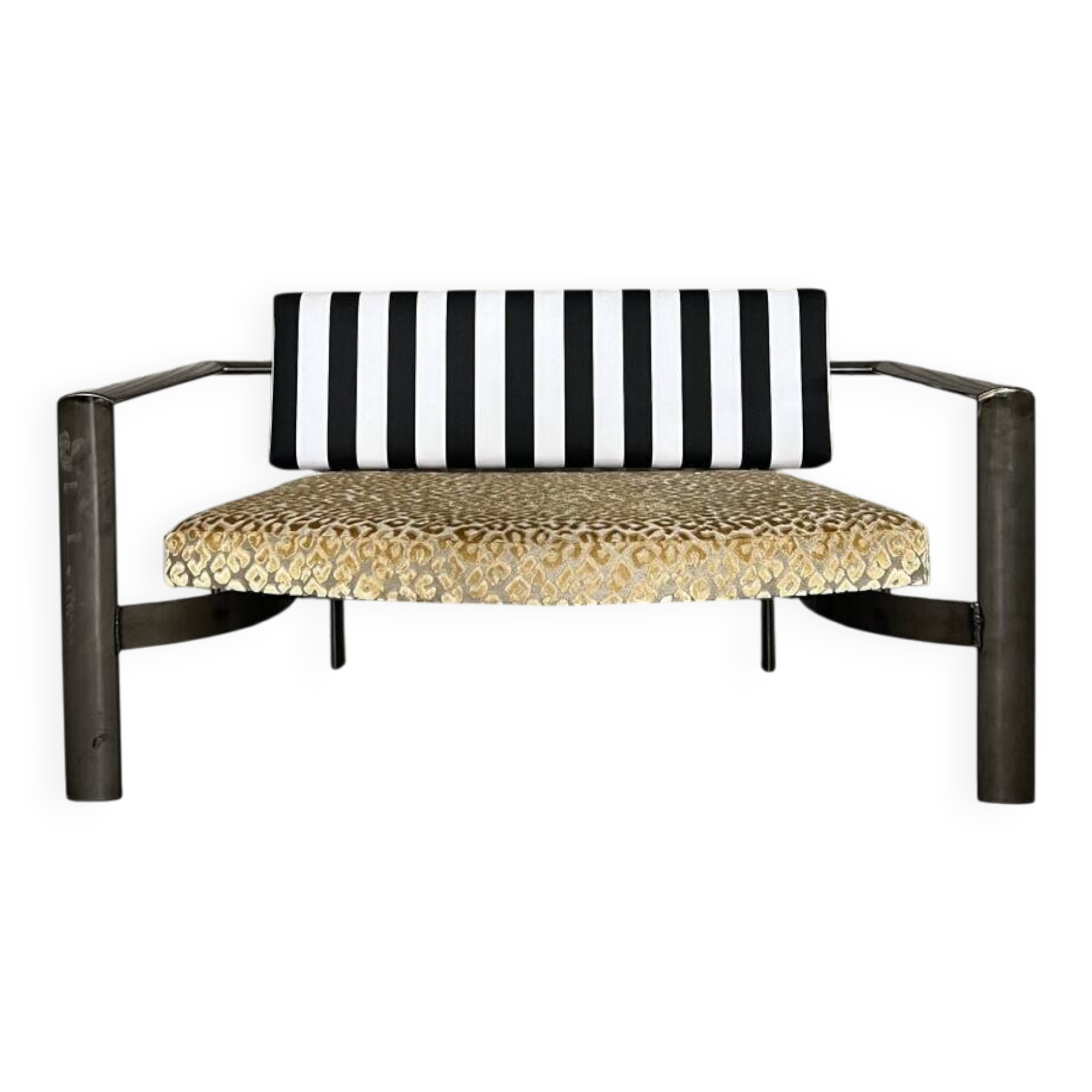 Funky loveseat (newly upholstered)